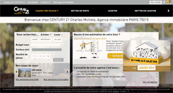 Desktop Screenshot of century21-cm-paris-15.com